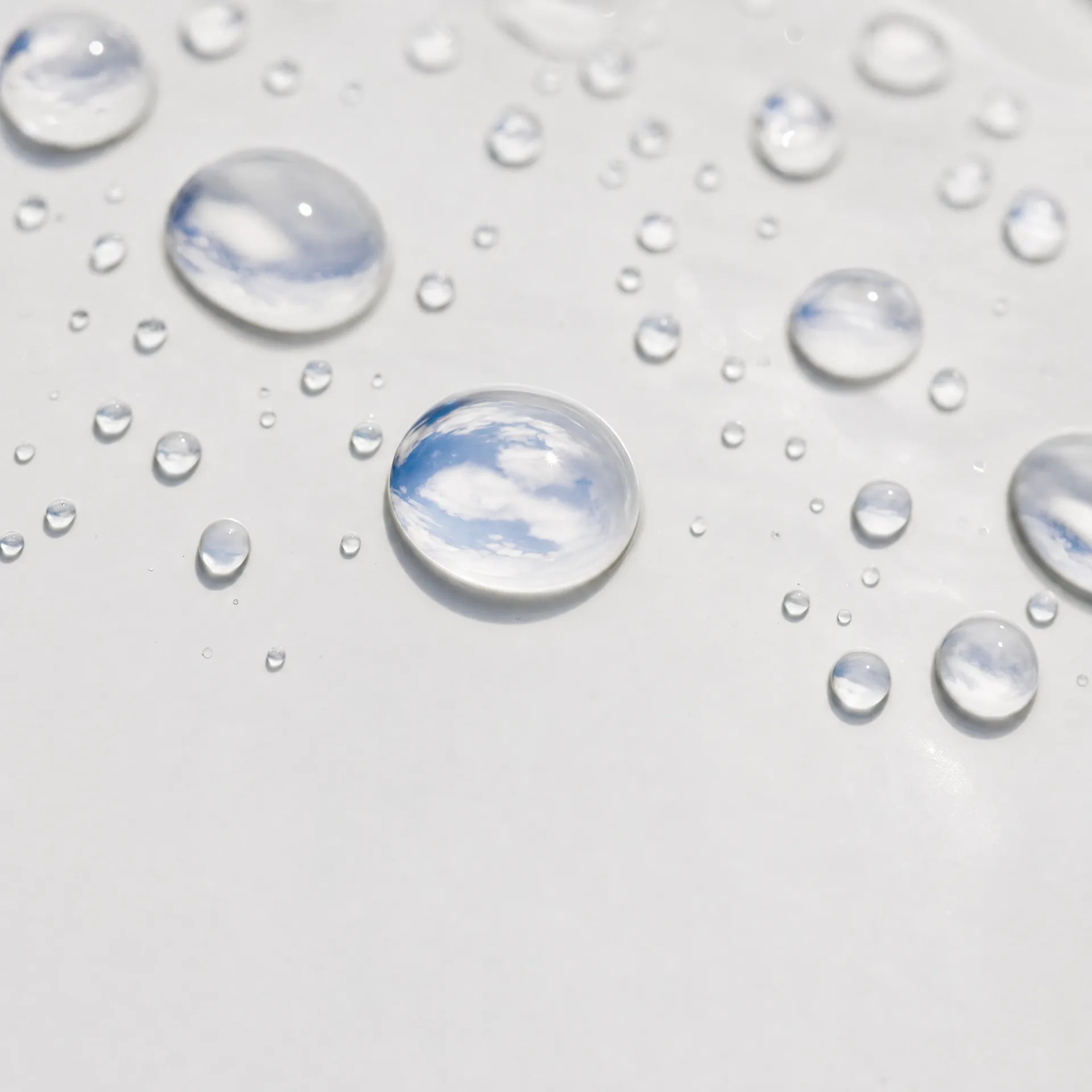 Water beading on a ceramic-coated boat hull after Windward protection treatment